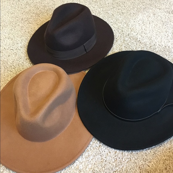 Forever 21 Accessories - Lot of 3 New Wide Brim Fedoras Forever 21